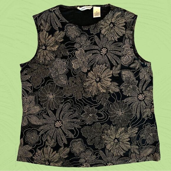 Vintage Laura Ashley slinky tank top floral - Picture 1 of 7